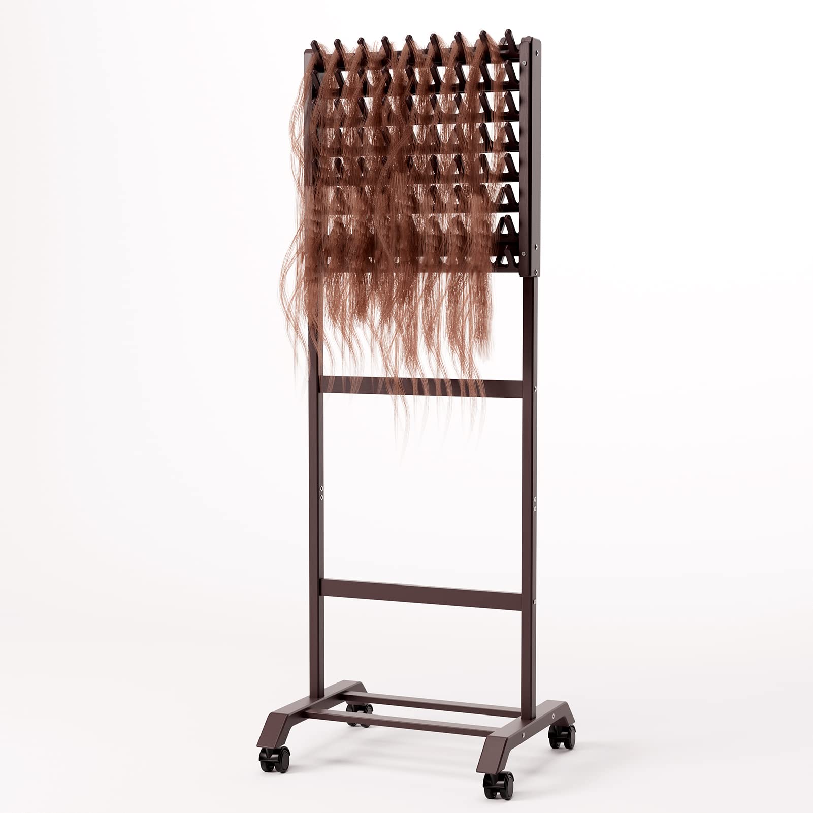 144 Pegs Braiding Hair Rack, Standing Hair Extension Holder, Wooden Hair  Holder with 4 Wheels and 2 Storage Shelf for Braiding Hair, Two Sided Braid  Rack Hair Separator Stand for Hairstylists 