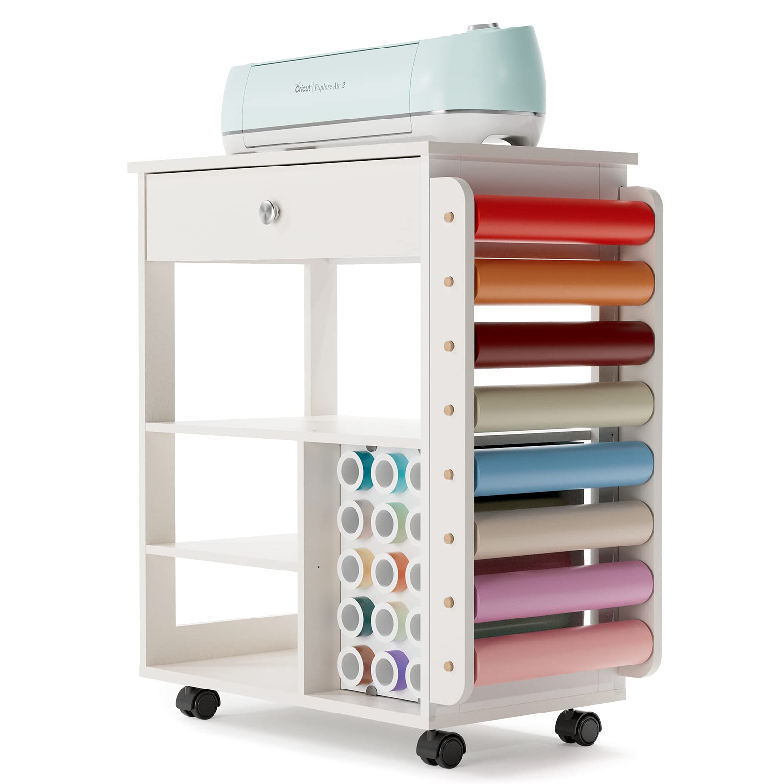 Craft Cart with Ample Storage for Cricut and EasyPress
